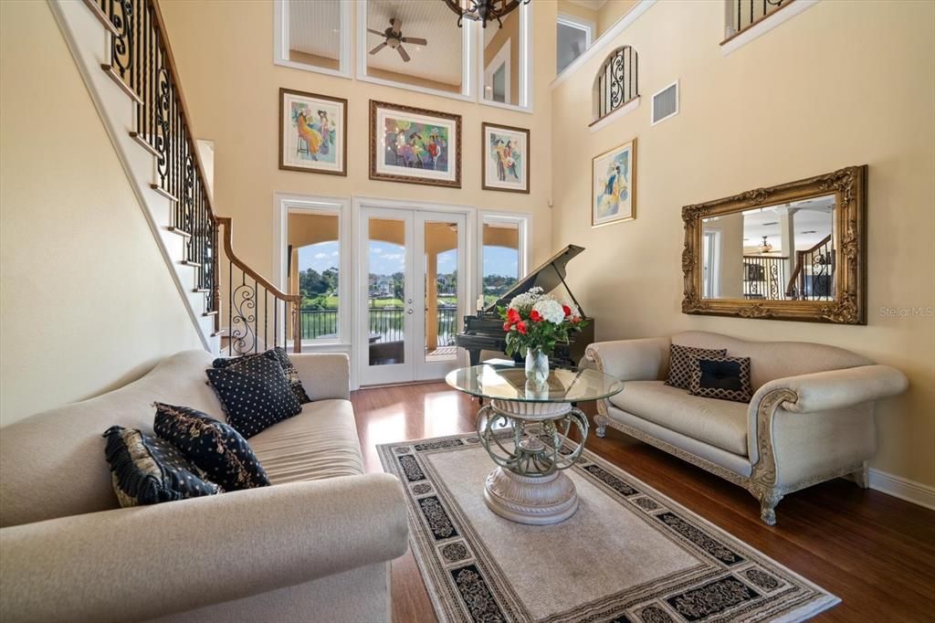 Interior, Living room, Piano, Wood Texture Flooring
