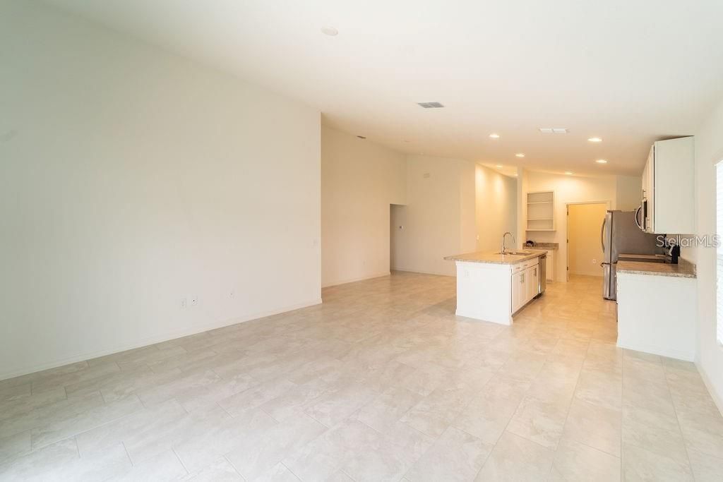 Empty room, Interior, Kitchen, Recessed Lighting