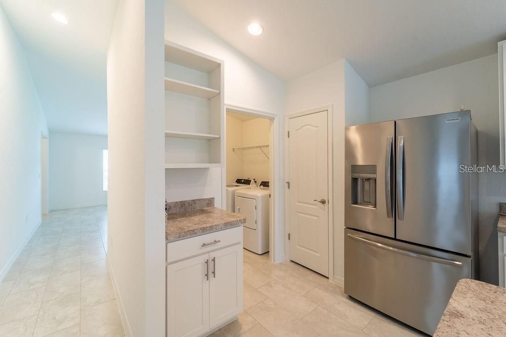 Interior, Kitchen, Recessed Lighting, Stainless Steel Appliances, Washer