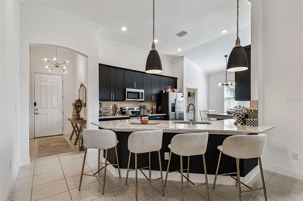 Interior, Kitchen, Pendant Lights, Recessed Lighting