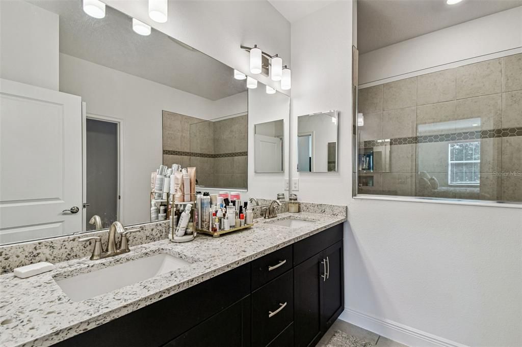 Bathroom, Dual Sink Vanities, Glass Shower, Interior