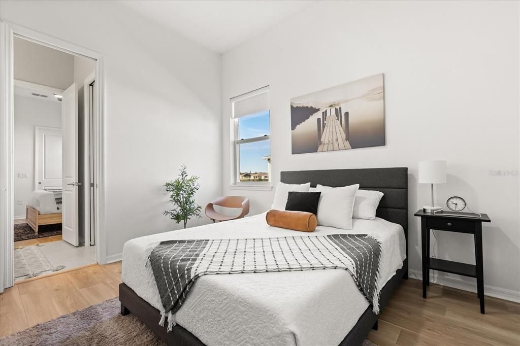 Bedroom, Interior, Wood Texture Flooring