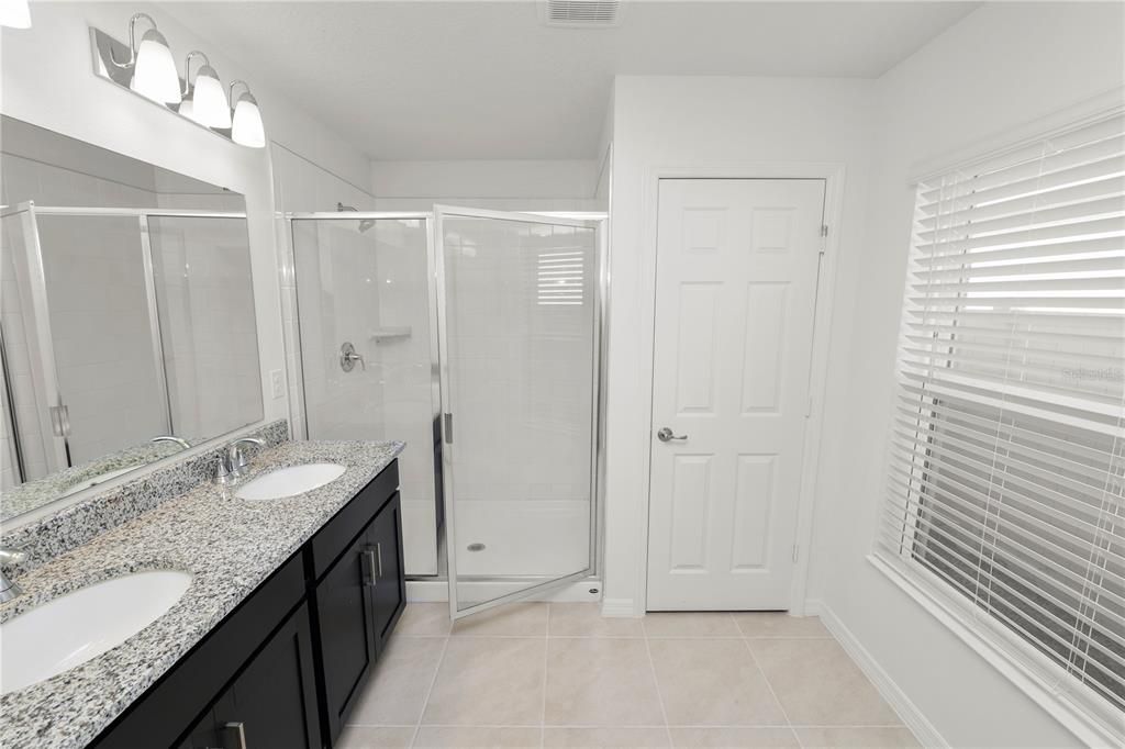 Bathroom, Dual Sink Vanities, Glass Shower, Interior