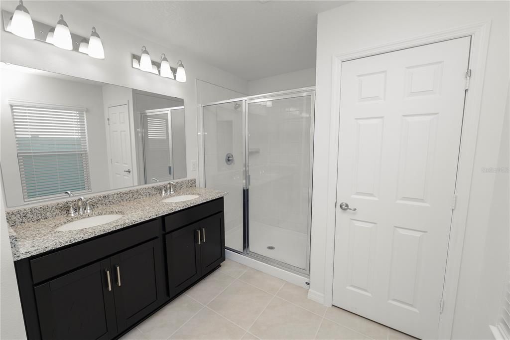 Bathroom, Dual Sink Vanities, Glass Shower, Interior