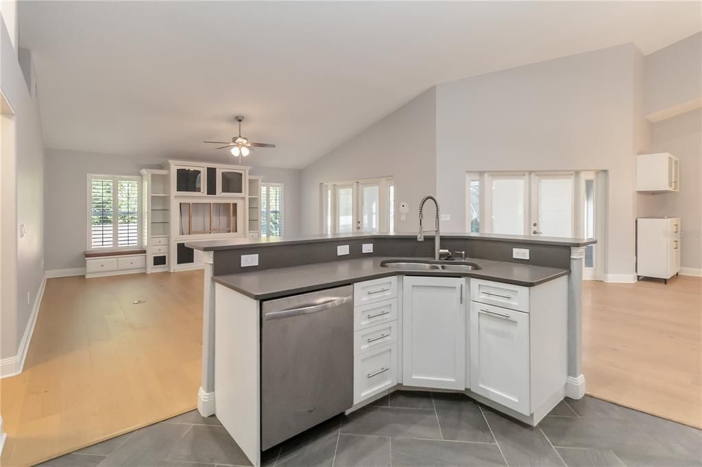 Interior, Kitchen, Wood Texture Flooring
