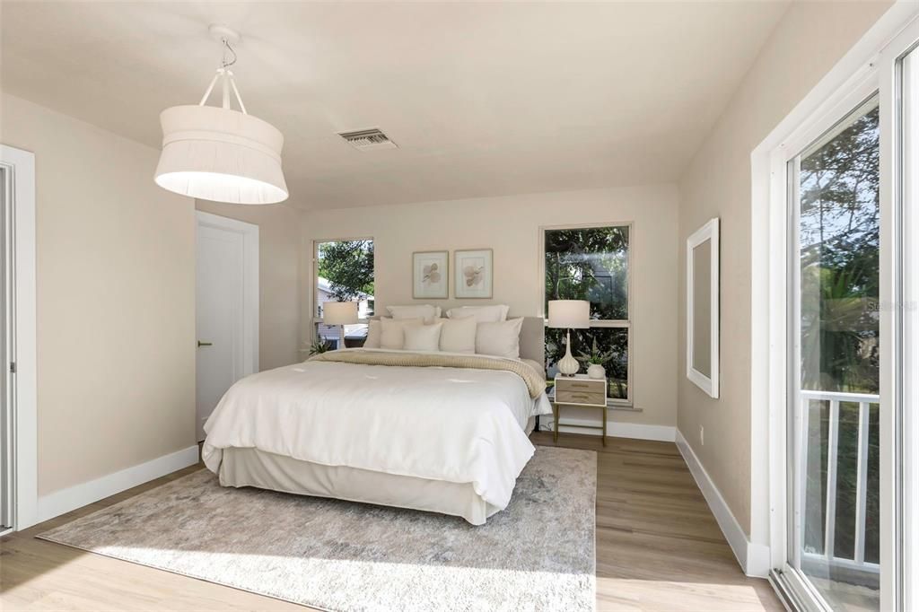 Bedroom, Interior, Wood Texture Flooring