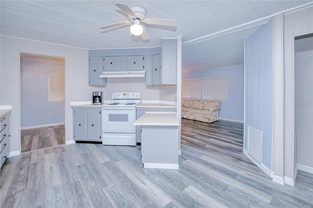Interior, Kitchen, Wood Texture Flooring