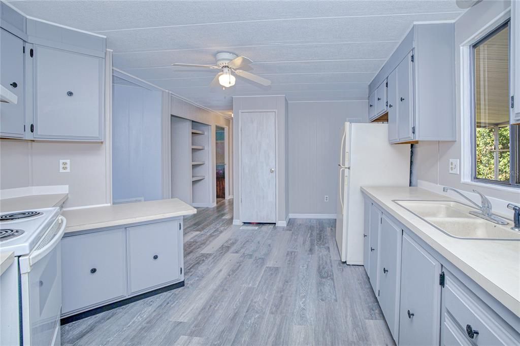 Interior, Kitchen, Wood Texture Flooring