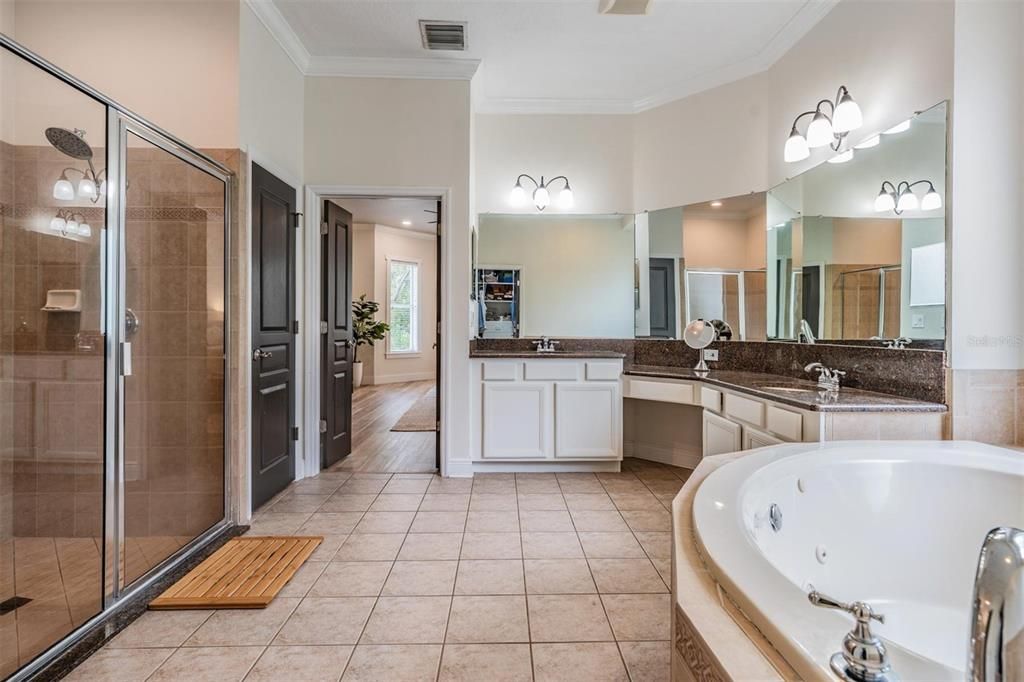 Bathroom, Dual Sink Vanities, Glass Shower, Interior