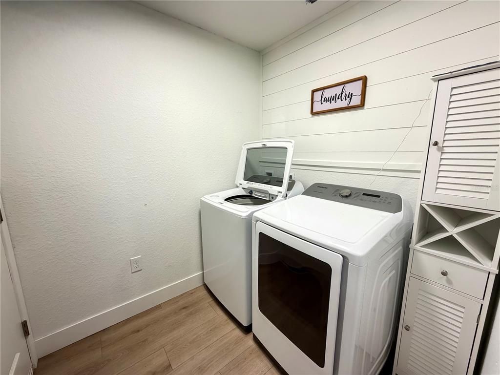 Interior, Washer, Wood Texture Flooring