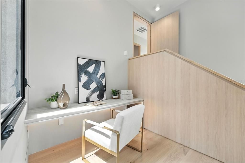 Home Office, Interior, Wood Texture Flooring