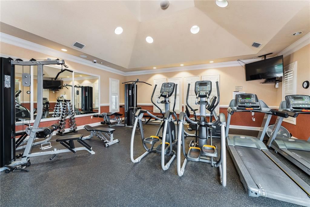 Fitness Equipment, Gym, Interior, Recessed Lighting