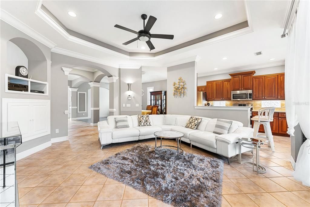 Interior, Kitchen, Living room, Recessed Lighting, Stainless Steel Appliances