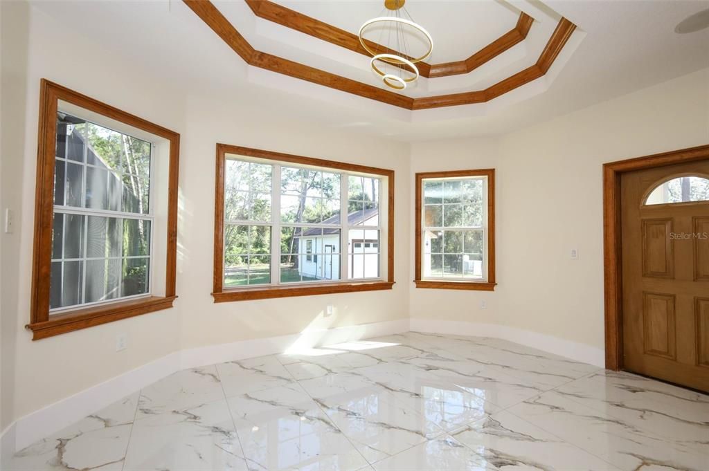 Empty room, Interior, Marble, Pendant Lights