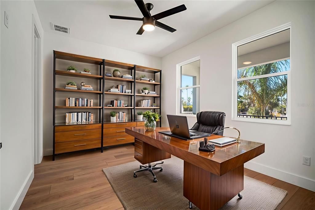 Home Office, Interior, Wood Texture Flooring