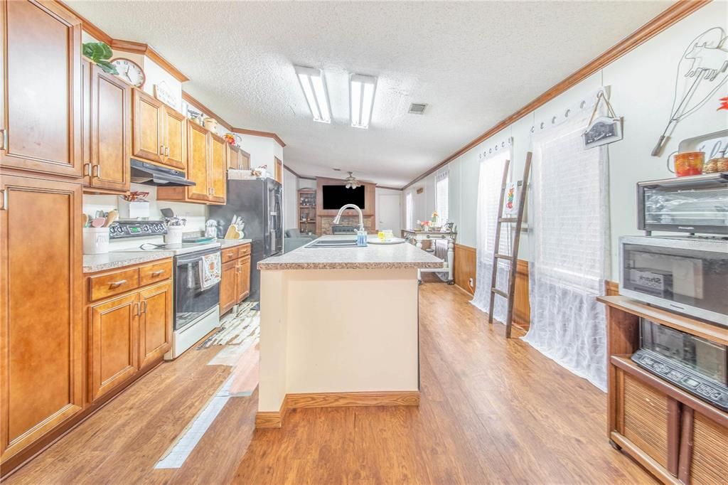 Interior, Kitchen, Wood Texture Flooring