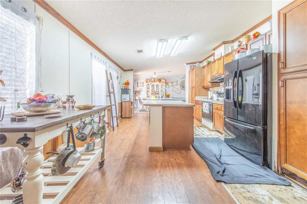 Interior, Kitchen, Wood Texture Flooring