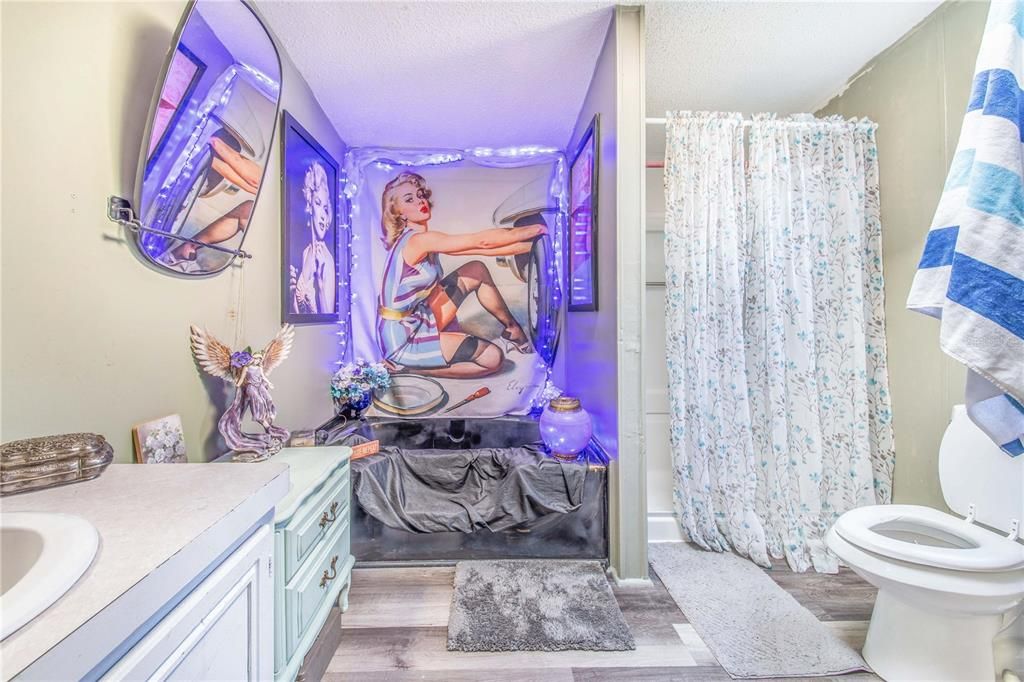 Bathroom, Interior, Wood Texture Flooring