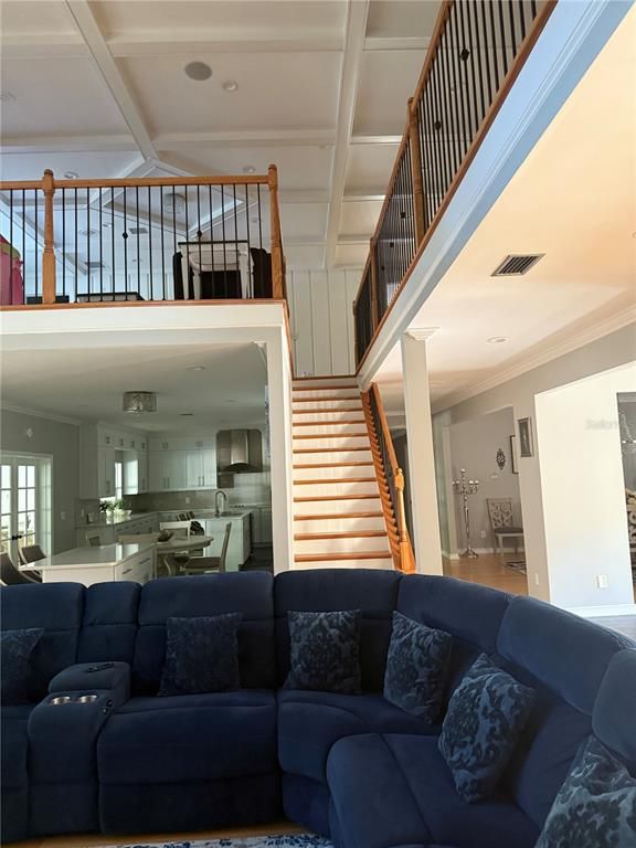 Dining room, Interior, Kitchen, Living room, Recessed Lighting