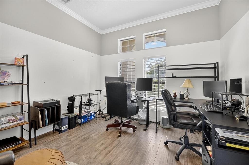 Home Office, Interior, Wood Texture Flooring