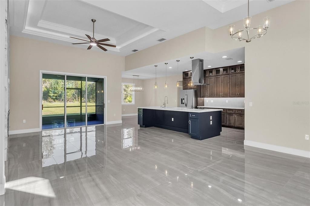 Chandelier, Interior, Kitchen, Pendant Lights, Recessed Lighting