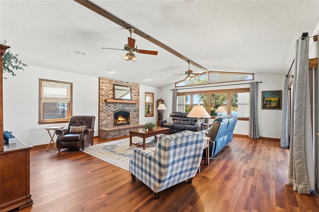 Fireplace, Interior, Living room, Wood Texture Flooring
