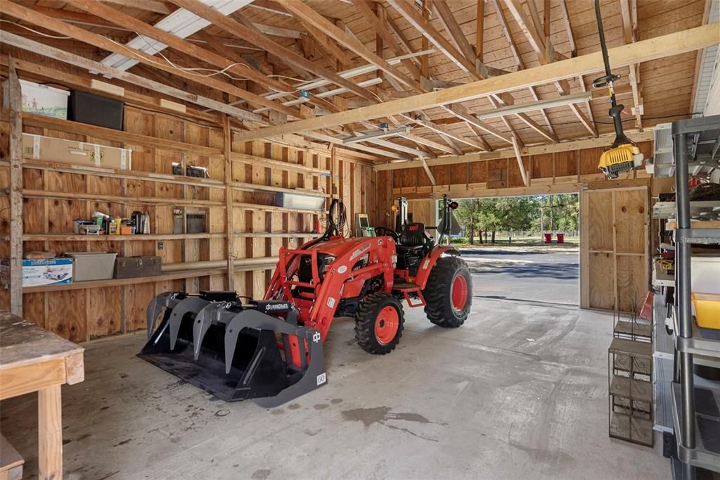 Garage, Interior, Wooden Beams, Wooden Ceilings, Wooden Walls