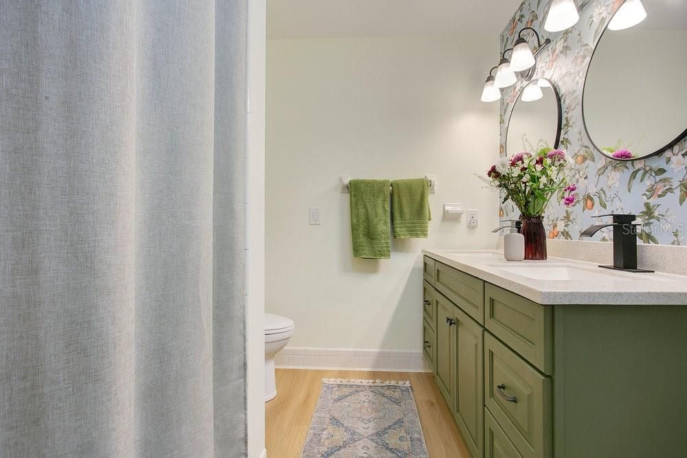 Bathroom, Interior, Wood Texture Flooring