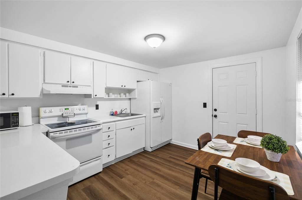 Interior, Kitchen, Wood Texture Flooring