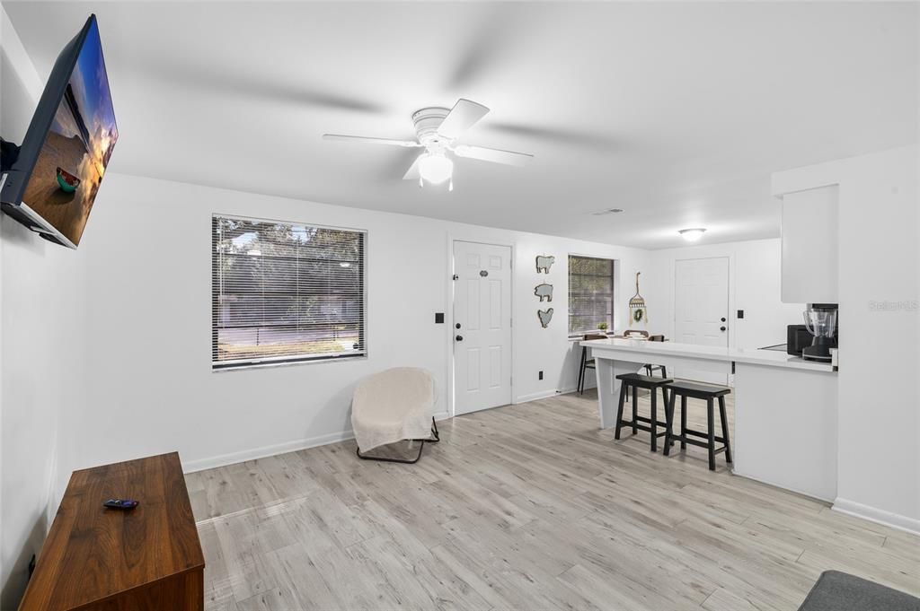 Interior, Kitchen, Wood Texture Flooring