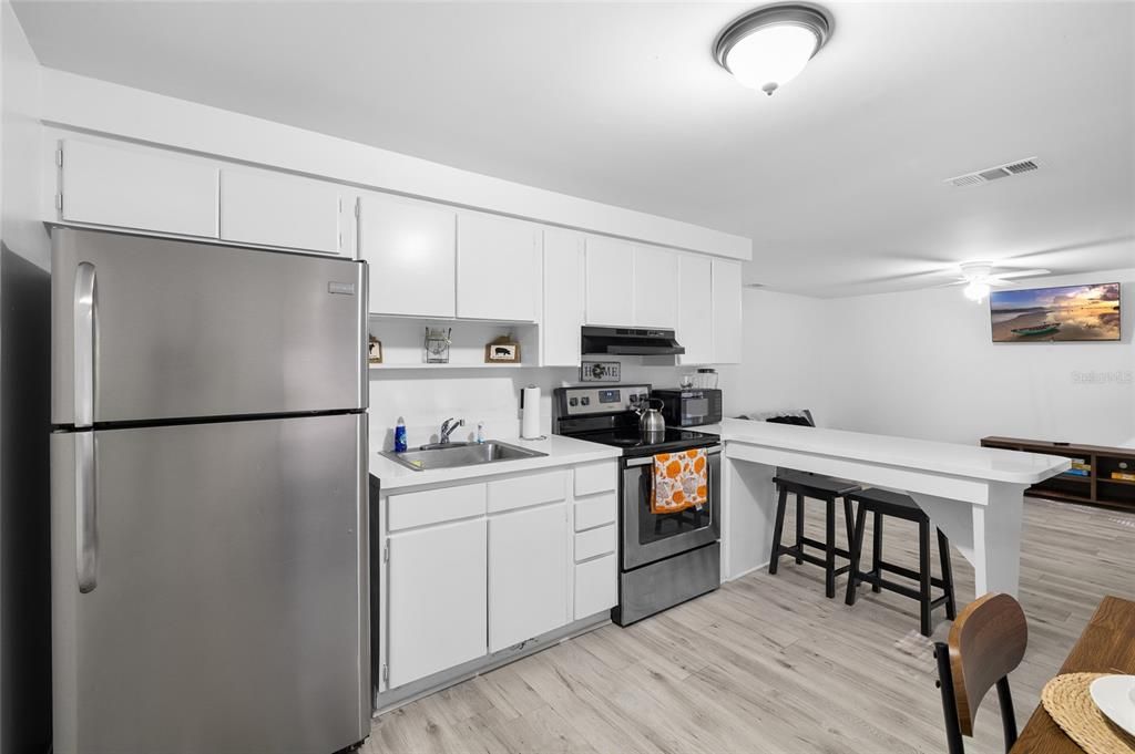 Interior, Kitchen, Wood Texture Flooring