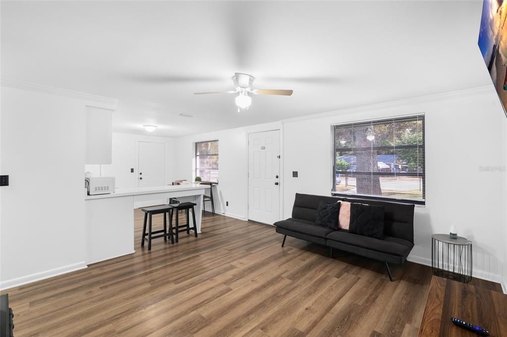 Interior, Kitchen, Wood Texture Flooring