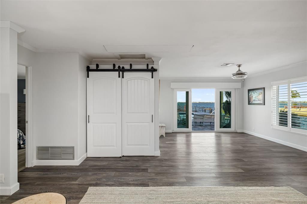 Empty room, Interior, Water, Wood Texture Flooring