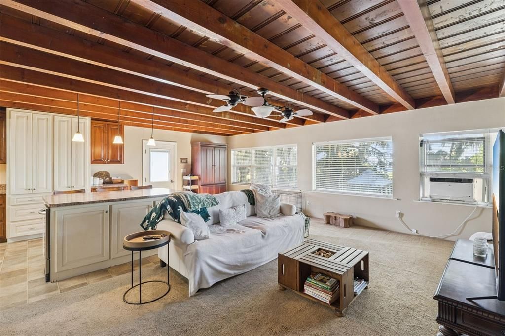 Interior, Living room, Pendant Lights, Wooden Beams, Wooden Ceilings