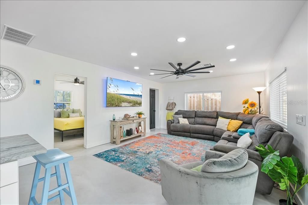 Interior, Living room, Recessed Lighting