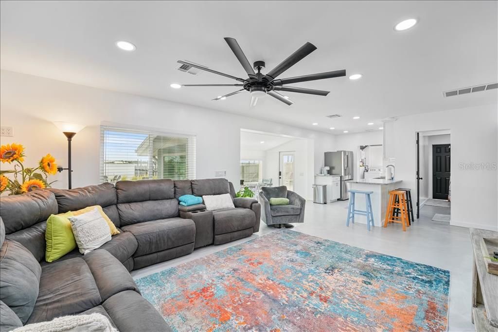 Interior, Kitchen, Living room, Recessed Lighting