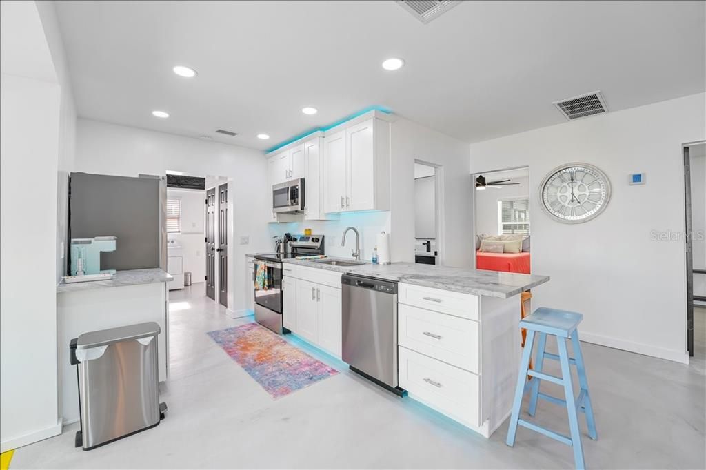 Interior, Kitchen, Recessed Lighting, Stainless Steel Appliances