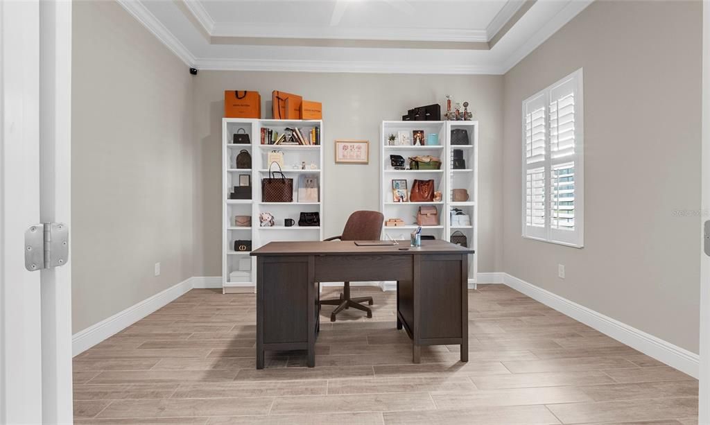 Home Office, Interior, Wood Texture Flooring