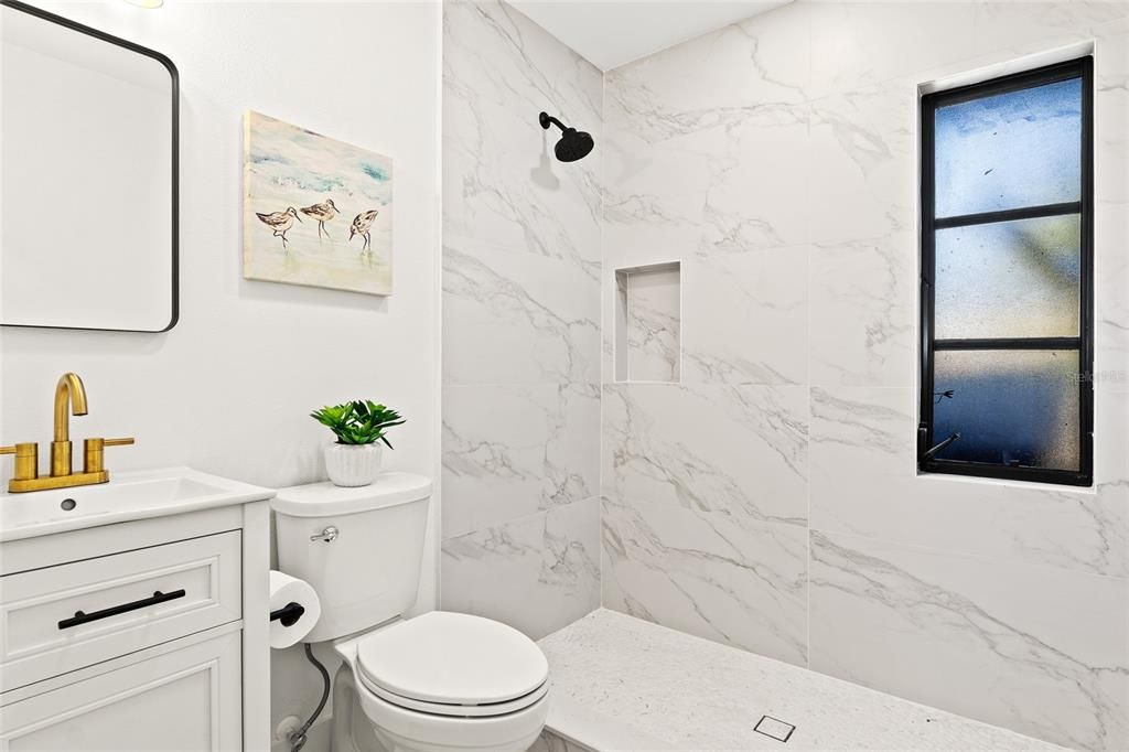 Bathroom, Interior, Marble Walls