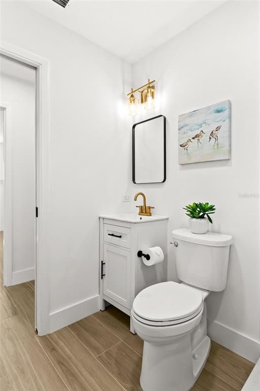 Bathroom, Interior, Wood Texture Flooring