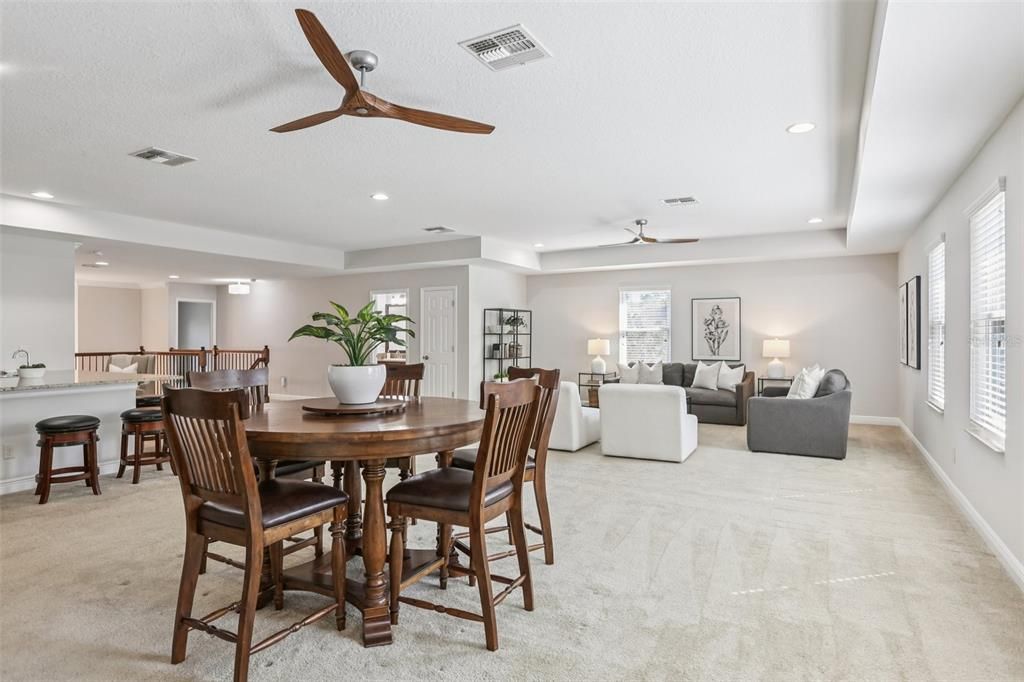 Dining room, Interior, Living room, Recessed Lighting