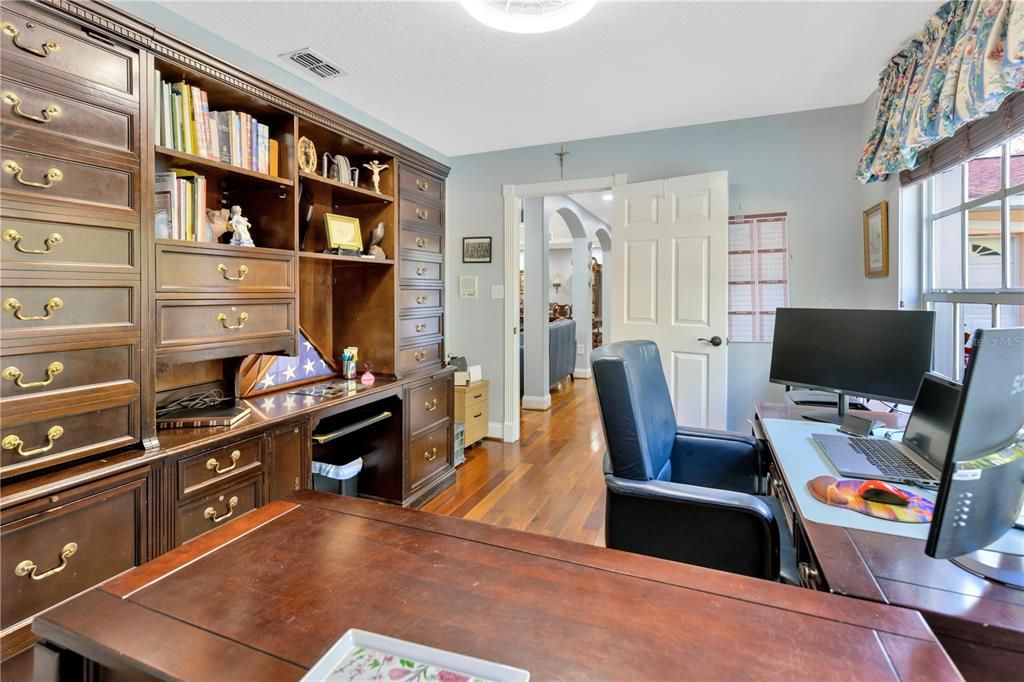 Home Office, Interior, Wood Texture Flooring