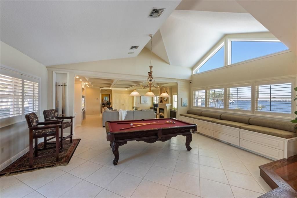 Billiard Table, Chandelier, Game Room, Interior, Pendant Lights, Water