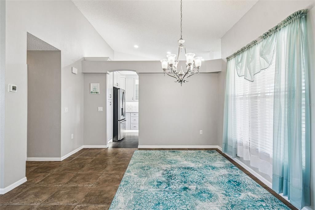 Chandelier, Empty room, Interior, Kitchen, Recessed Lighting