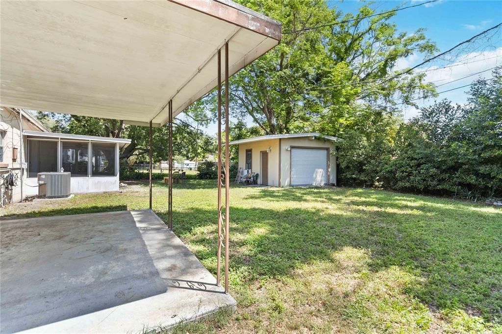 Backyard, Detached Garage, Exterior