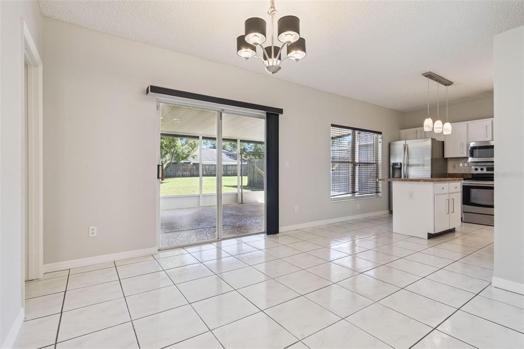 Chandelier, Interior, Kitchen, Pendant Lights, Stainless Steel Appliances