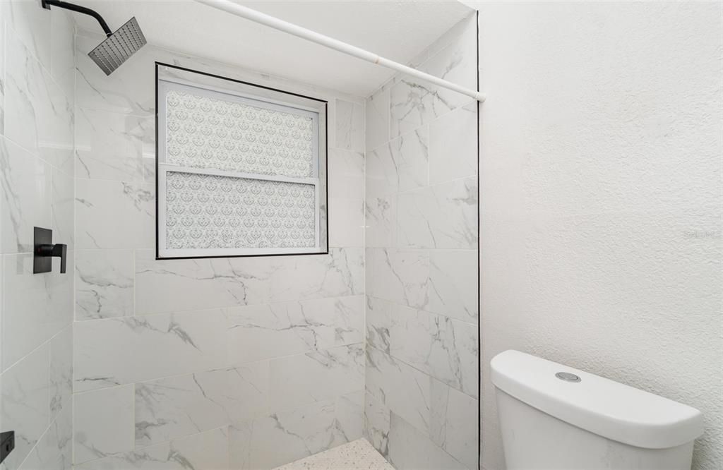 Bathroom, Glass Shower, Interior, Marble Walls