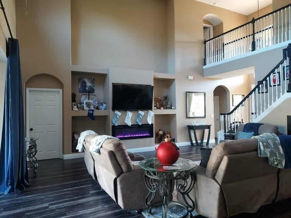 Fireplace, Interior, Living room, Wood Texture Flooring