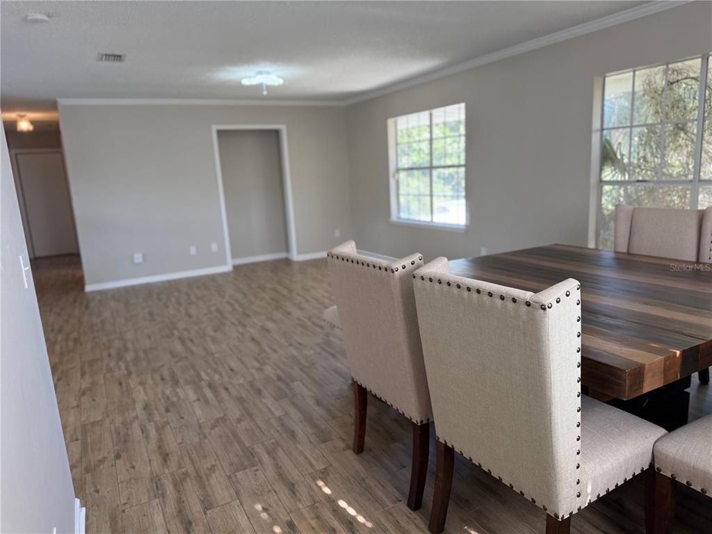 Dining room, Interior, Wood Texture Flooring
