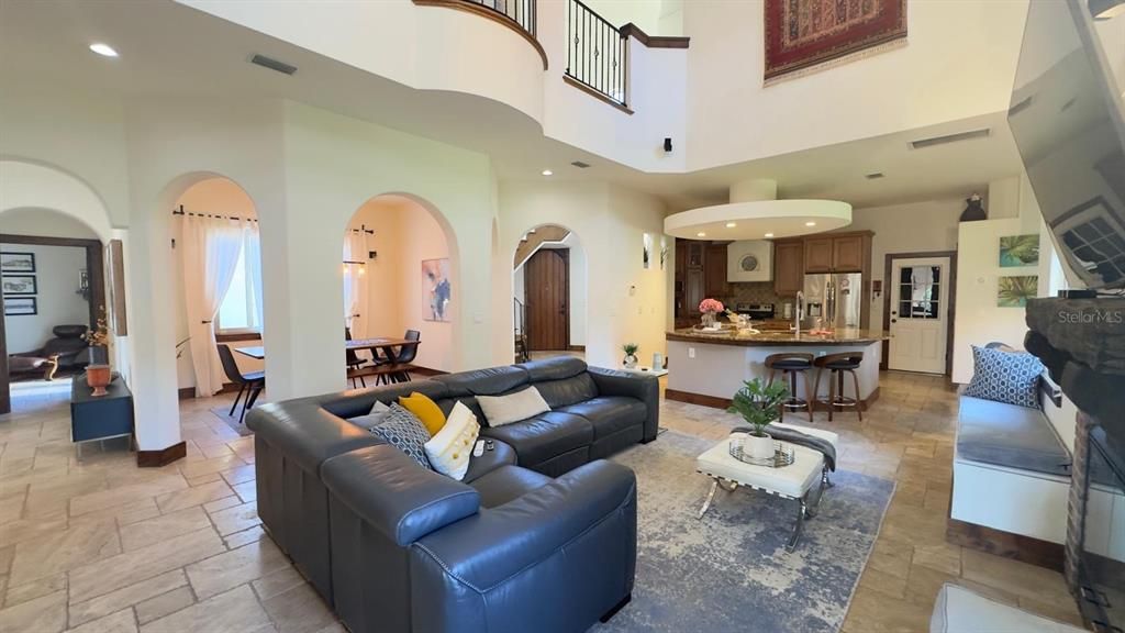 Dining room, Interior, Kitchen, Living room, Pendant Lights, Recessed Lighting